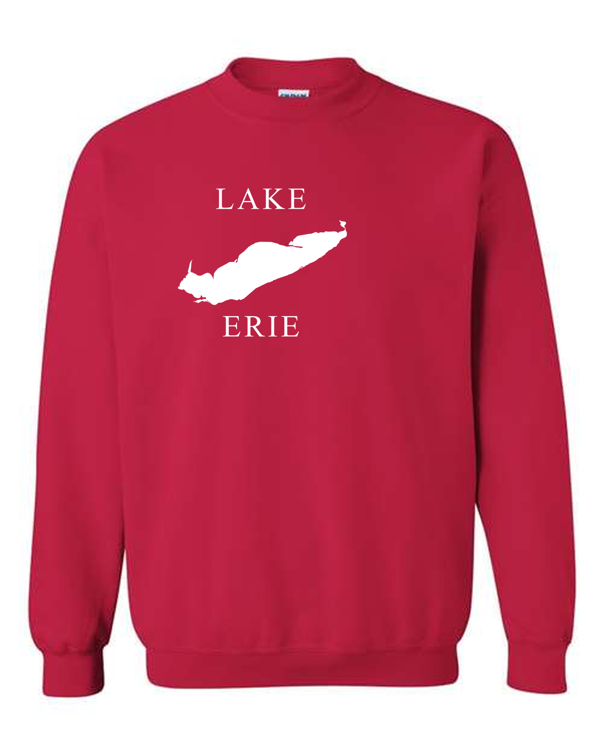Lake Erie - Copperplate Sandwich Hoodie, Cherry Red