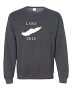 Lake Erie - Copperplate Sandwich Hoodie, Dark Heather