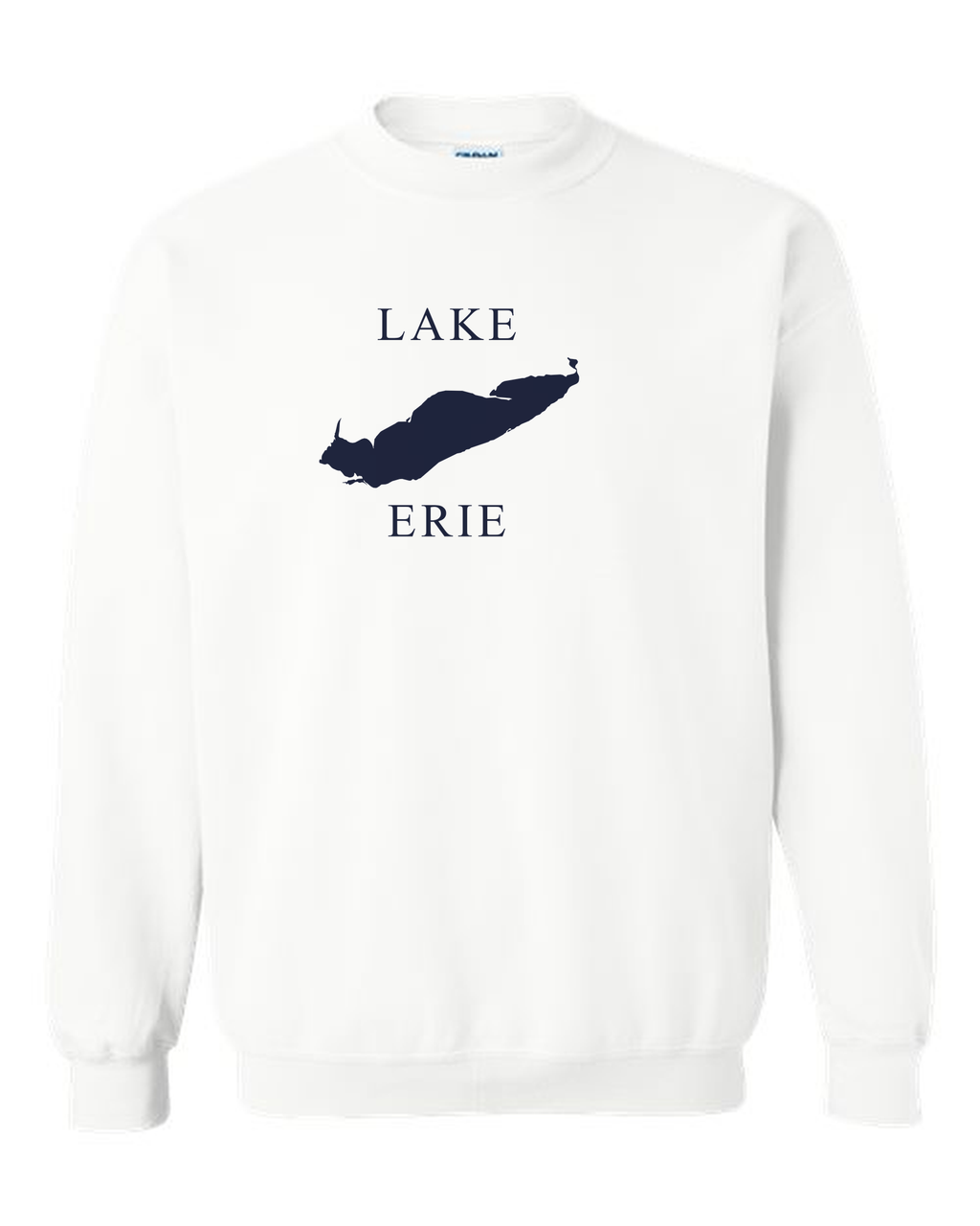 Lake Erie - Copperplate Sandwich Hoodie, White