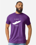 Lake Erie - Copperplate Sandwich T-Shirt, Amethyst