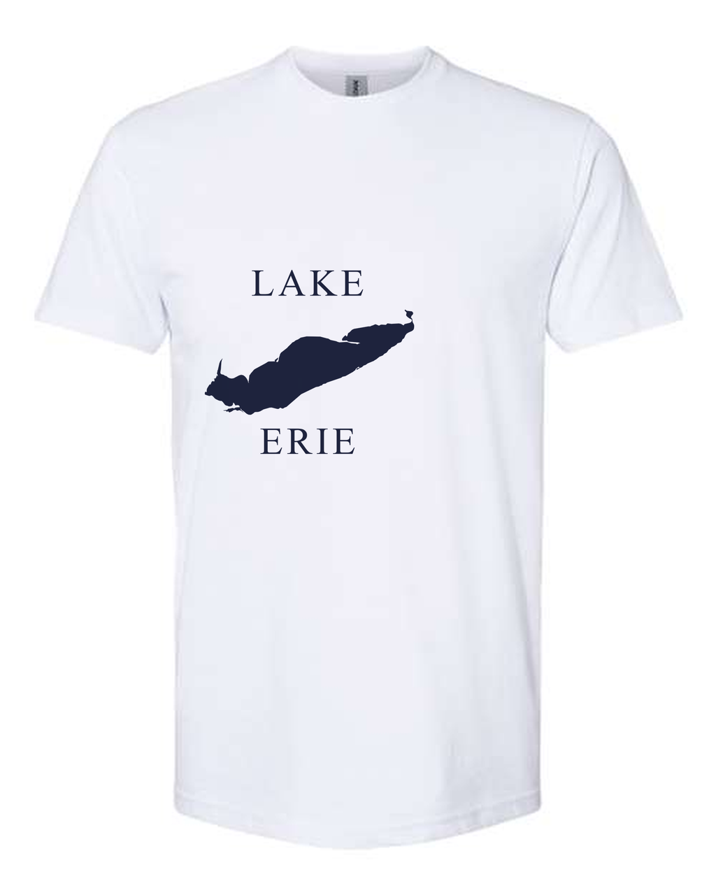 Lake Erie - Copperplate Sandwich T-Shirt, White