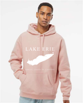 Lake Erie - Engraved Copperplate Hoodie, Dusty Pink