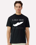 Lake Erie - Engraved Copperplate T-Shirt, Black