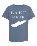 Lake Erie - Engravers Label T-Shirt, Blue Jean