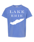 Lake Erie - Engravers Label T-Shirt, Flo Blue