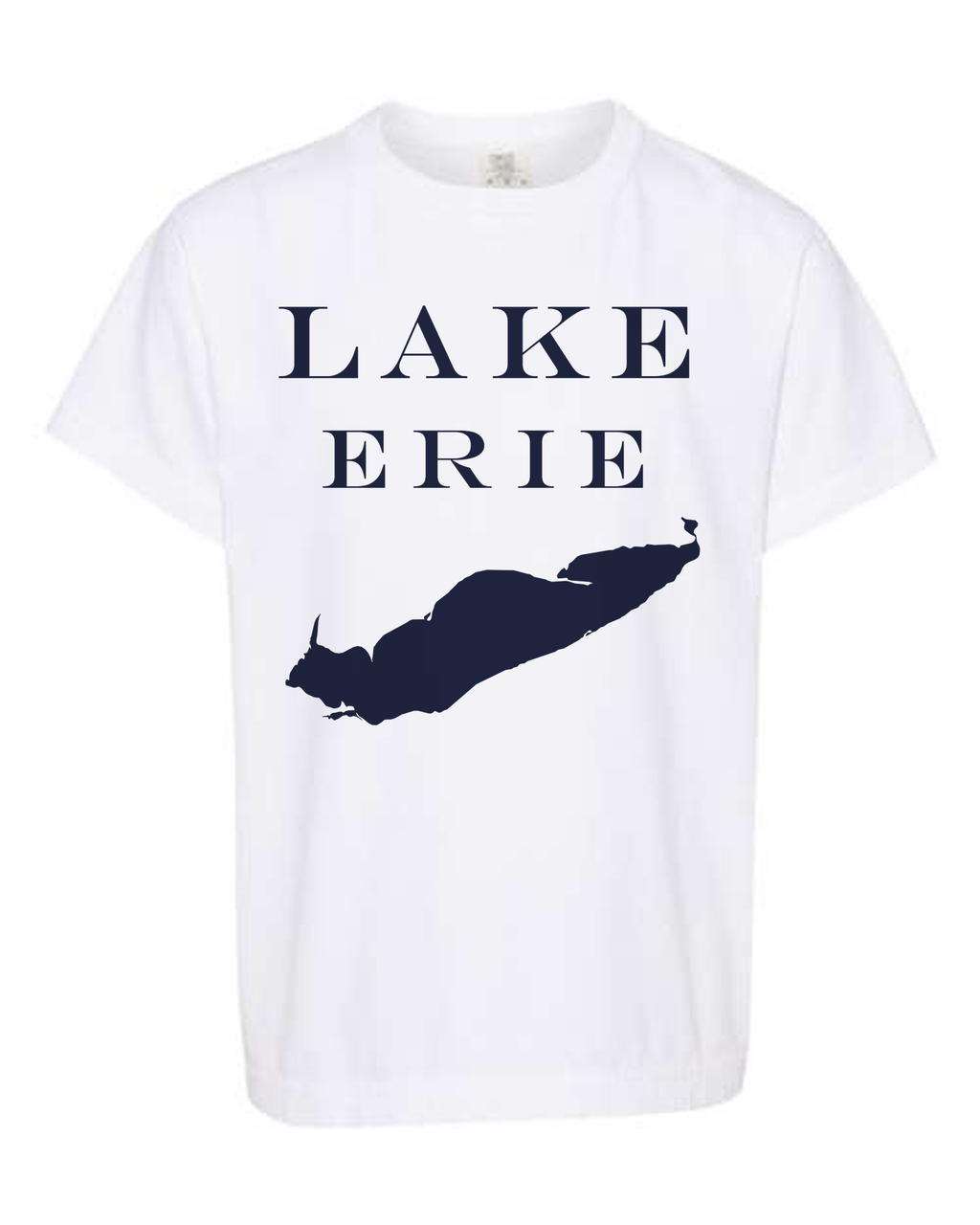 Lake Erie - Engravers Label T-Shirt, White