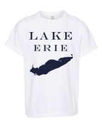 Lake Erie - Engravers Label T-Shirt, White