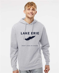 Lake Erie - Franklin Modern Hoodie, Grey Heather
