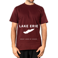 Lake Erie - Franklin Modern T-Shirt, Burgundy