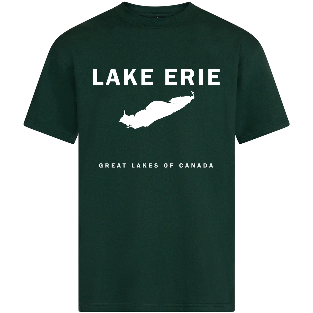 Lake Erie - Franklin Modern T-Shirt, Forest Green