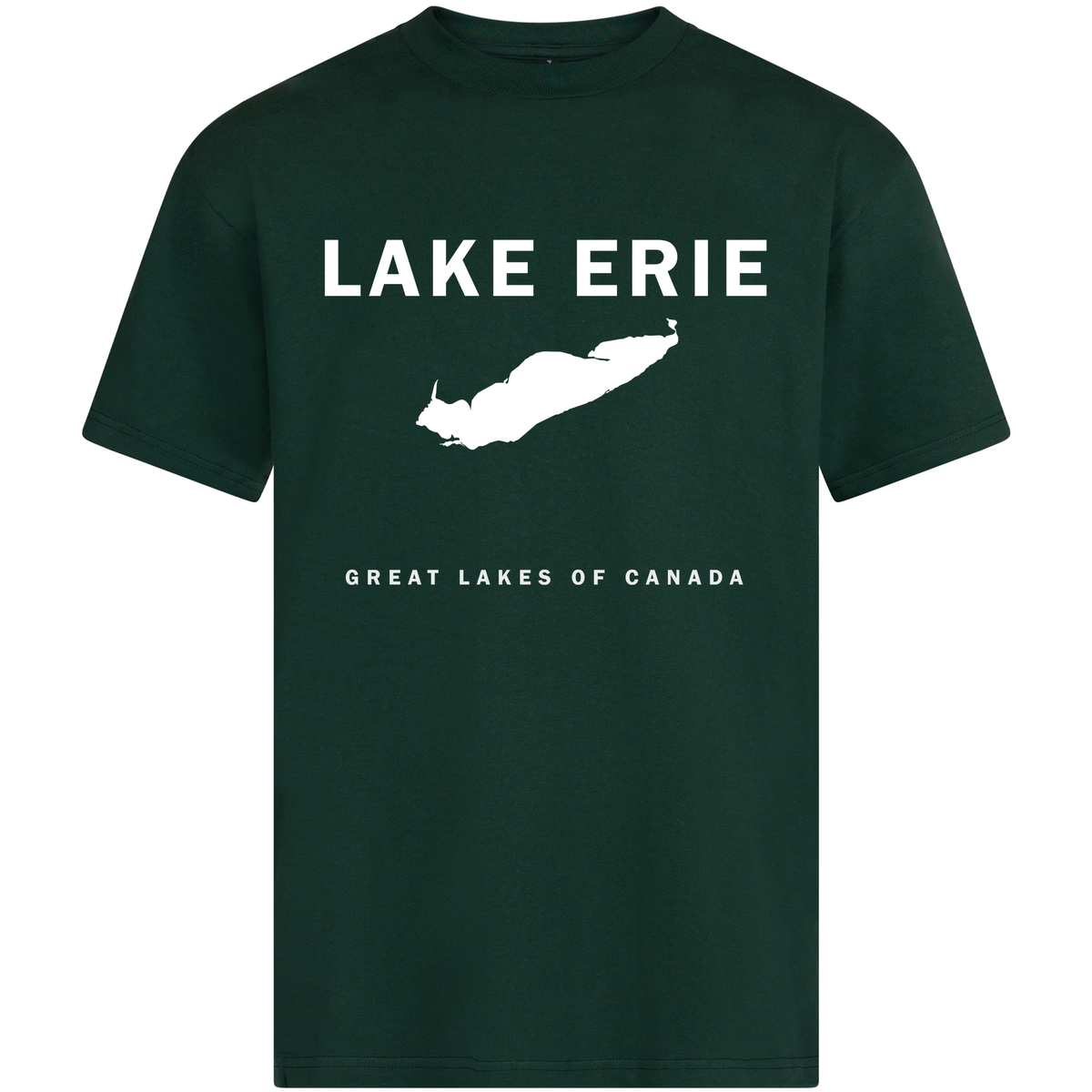Lake Erie - Franklin Modern T-Shirt, Forest Green