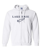 Lake Erie - Garamond Fashion Hoodie, White