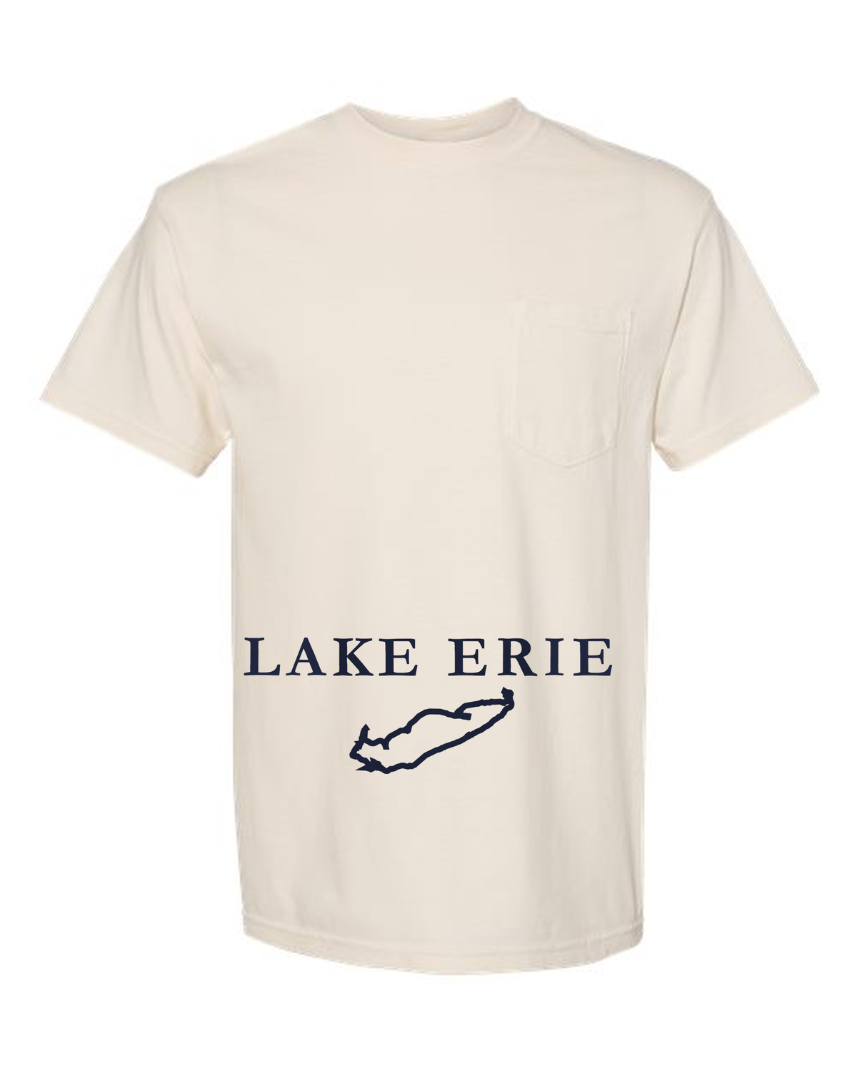 Lake Erie - Garamond Fashion T-Shirt, Ivory