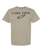 Lake Erie - Garamond Fashion T-Shirt, Sandstone
