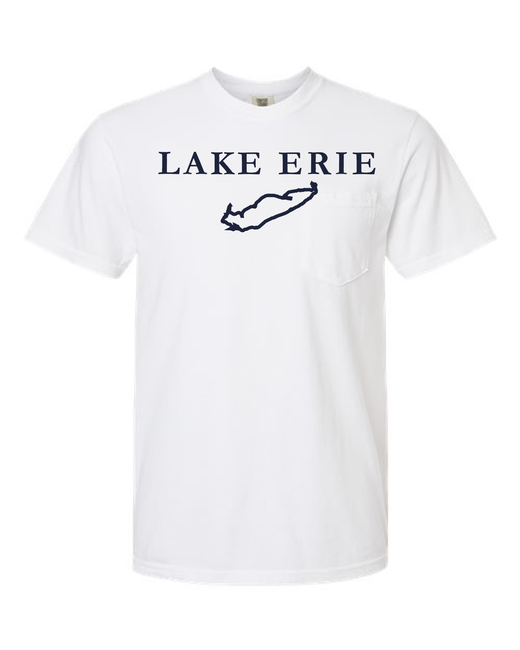 Lake Erie - Garamond Fashion T-Shirt, White