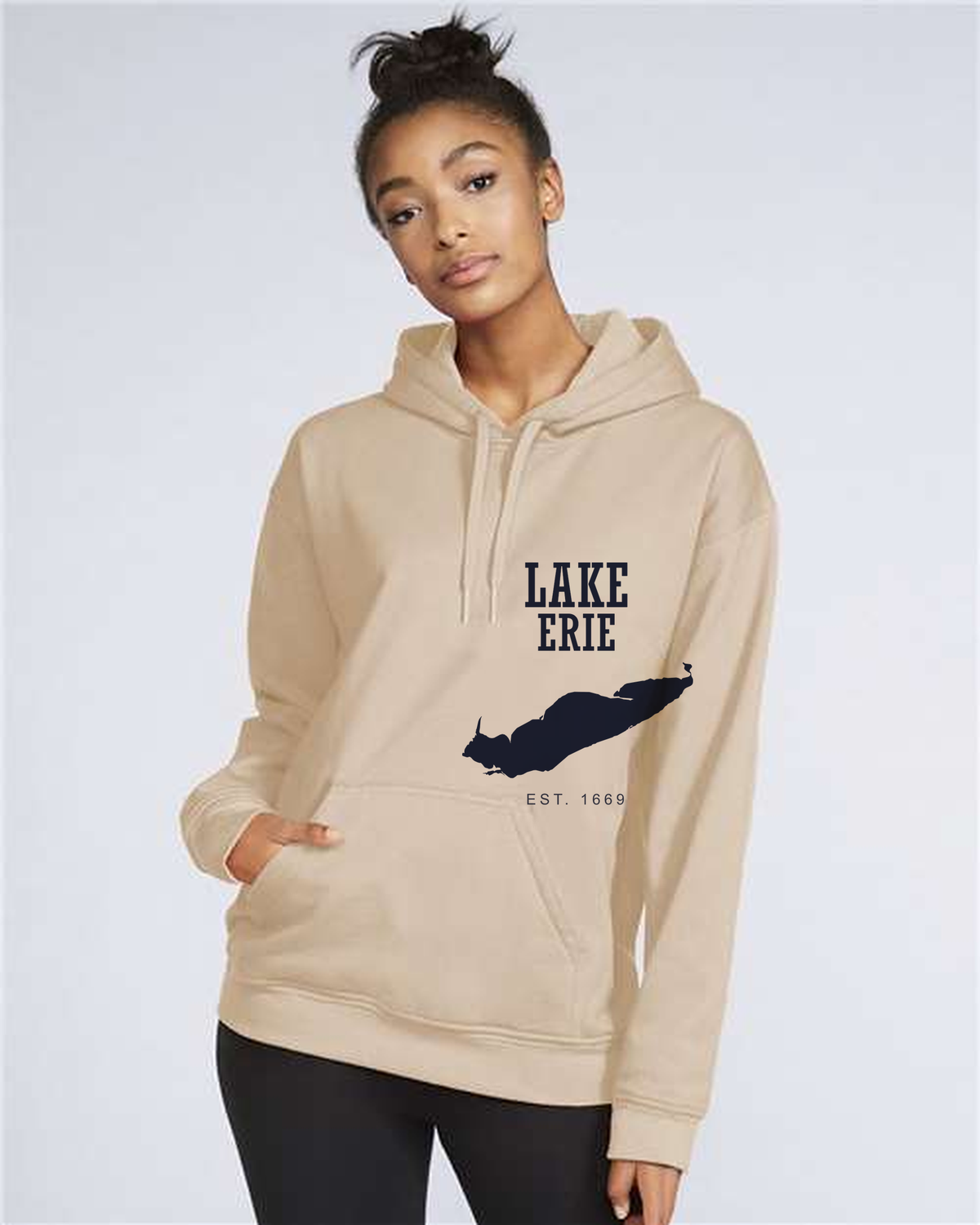 Lake Erie - Impact Statement Hoodie, Sand