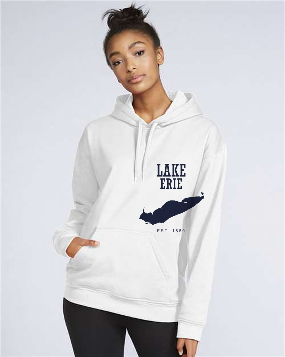 Lake Erie - Impact Statement Hoodie, White