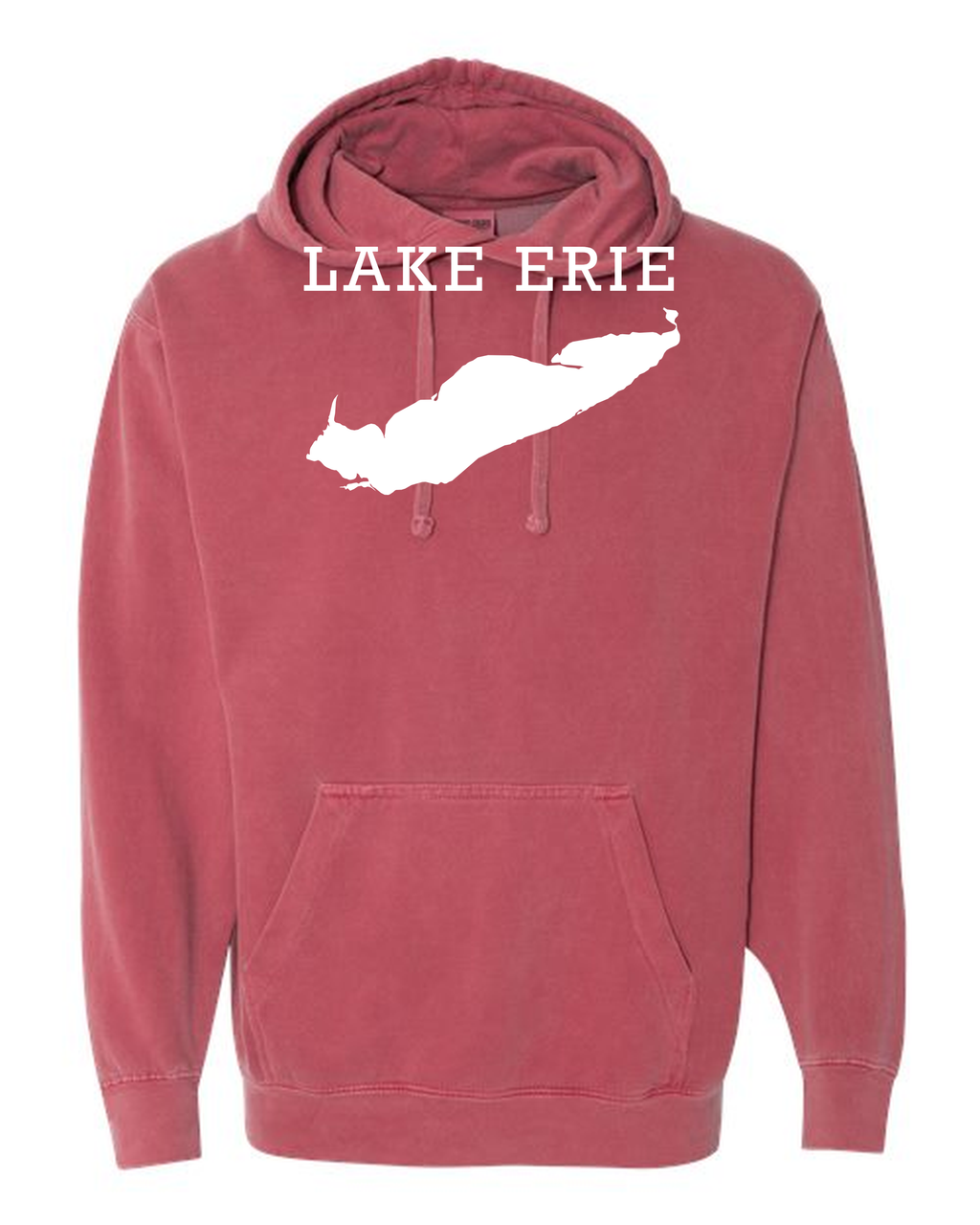 Lake Erie - Rockwell Broad Hoodie, Crimson