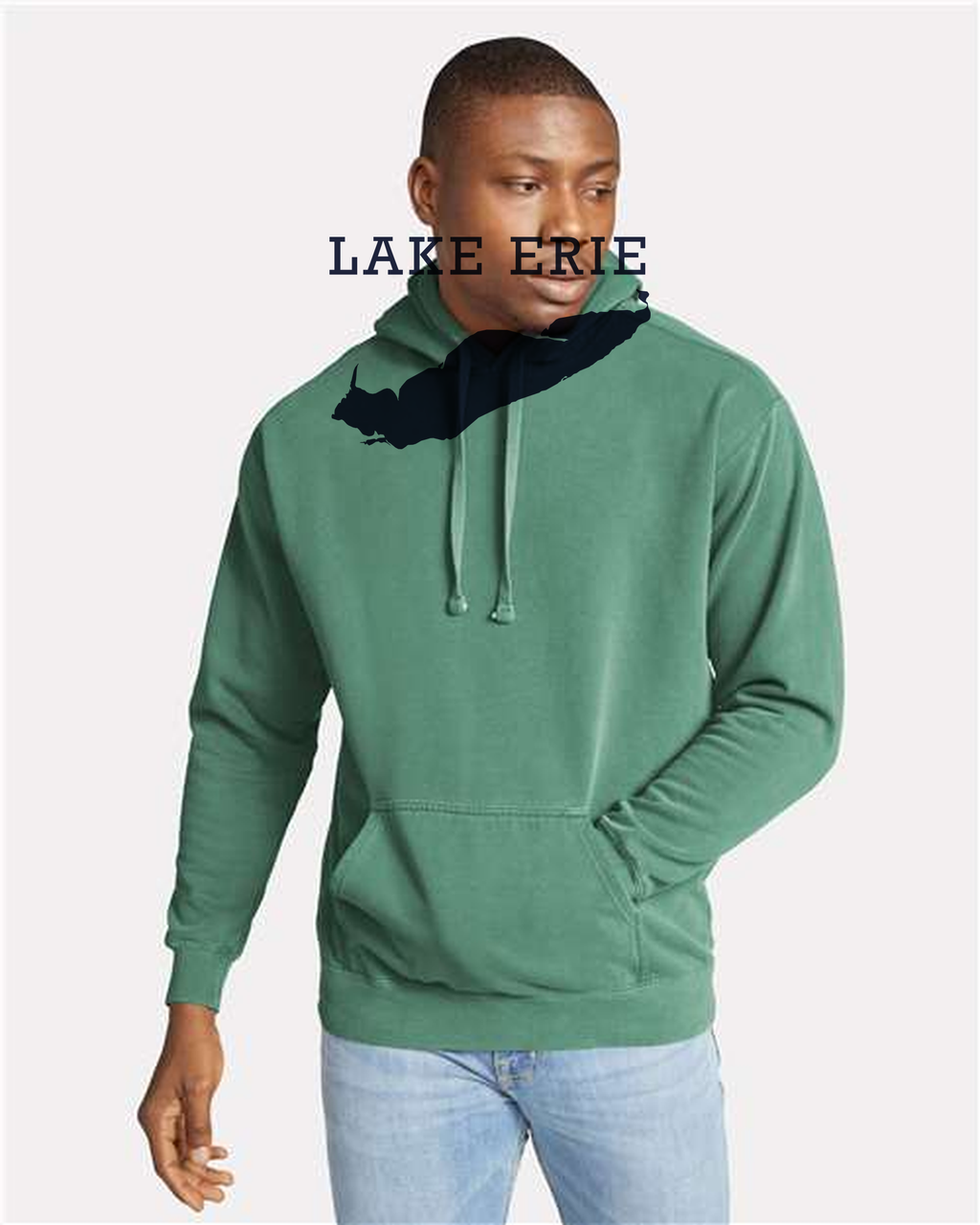 Lake Erie - Rockwell Broad Hoodie, Light Green