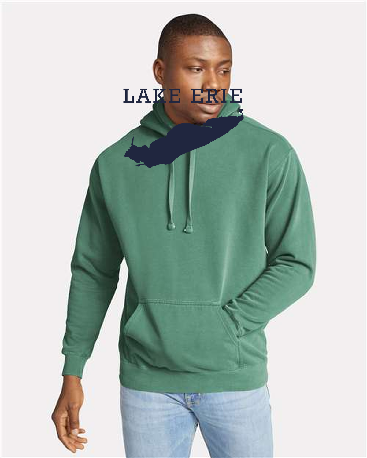 Lake Erie - Rockwell Broad Hoodie, Light Green