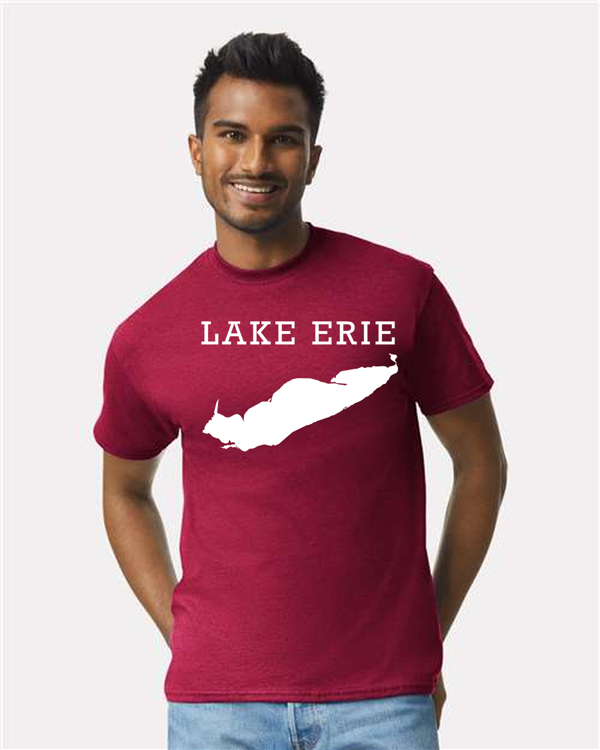 Lake Erie - Rockwell Broad T-Shirt, Cardinal Red