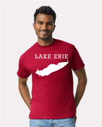 Lake Erie - Rockwell Broad T-Shirt, Cherry Red