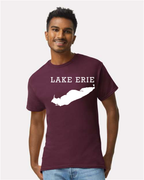 Lake Erie - Rockwell Broad T-Shirt, Maroon
