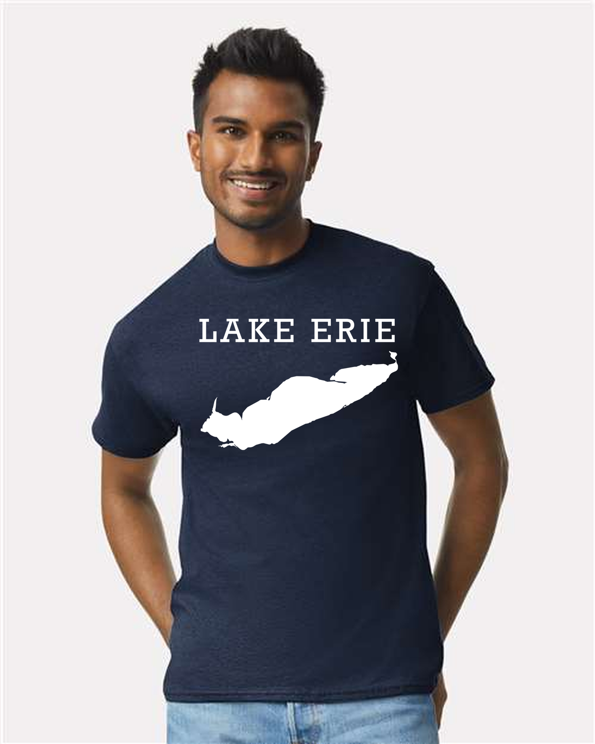 Lake Erie - Rockwell Broad T-Shirt, Navy