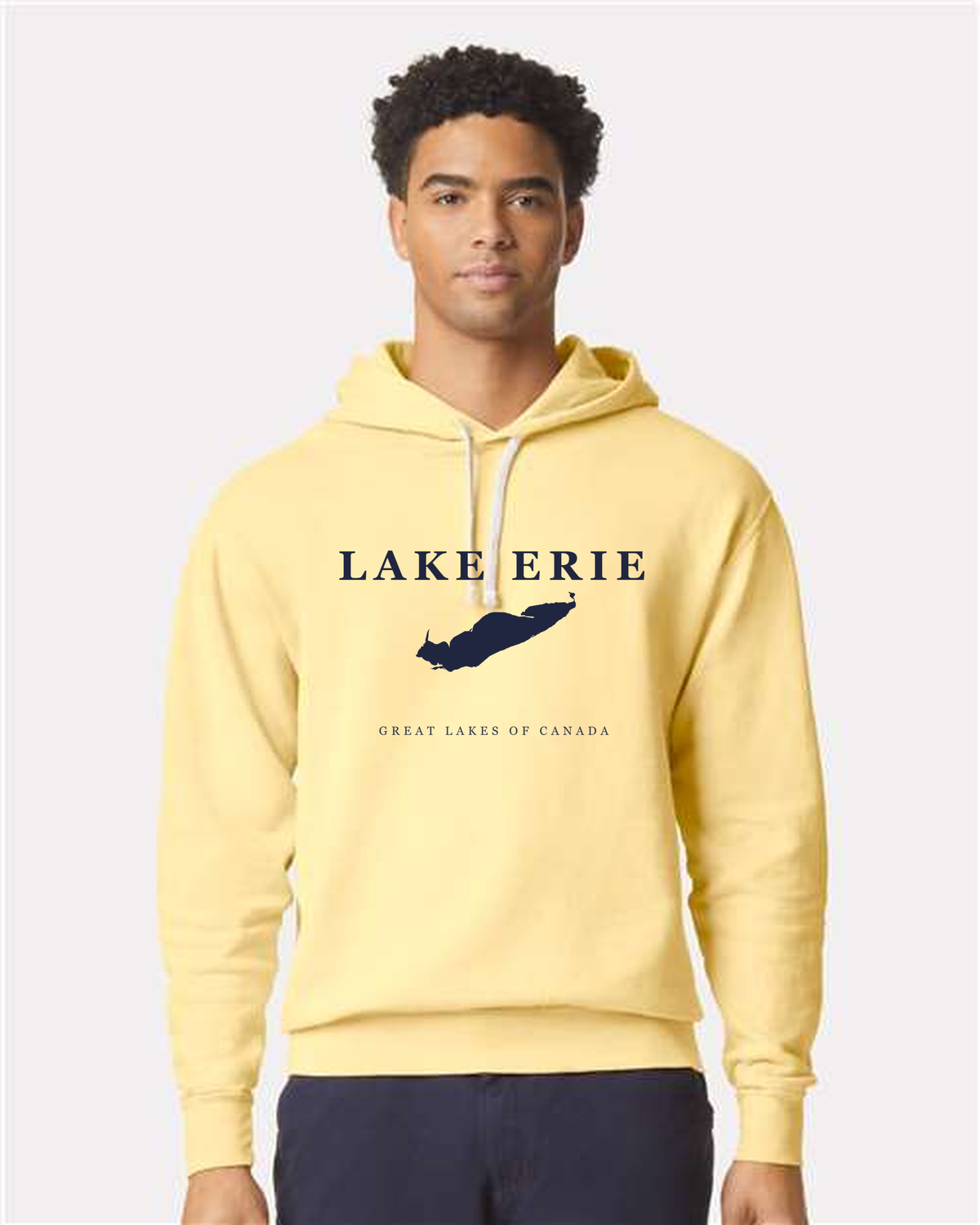 Lake Erie - Serif Classic Hoodie, Butter