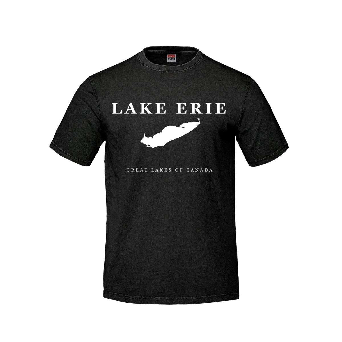 Lake Erie - Serif Classic T-Shirt, Black