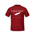 Lake Erie - Serif Classic T-Shirt, Red