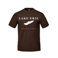 Lake Erie - Serif Classic T-Shirt, Vintage Brown