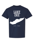 Lake Erie - Slab Heritage T-Shirt, Navy