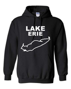 Lake Erie - Stacked Block Hoodie, Black