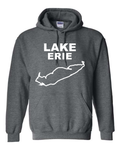 Lake Erie - Stacked Block Hoodie, Dark Heather
