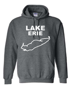 Lake Erie - Stacked Block Hoodie, Dark Heather