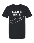 Lake Erie - Stacked Block T-Shirt, Black
