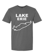 Lake Erie - Stacked Block T-Shirt, Charcoal
