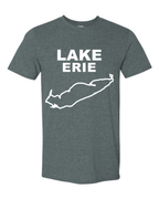 Lake Erie - Stacked Block T-Shirt, Dark Heather