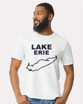 Lake Erie - Stacked Block T-Shirt, White