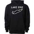 Lake Erie - Trebuchet Outline Hoodie, Black