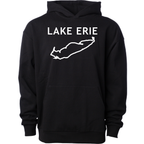Lake Erie - Trebuchet Outline Hoodie, Black
