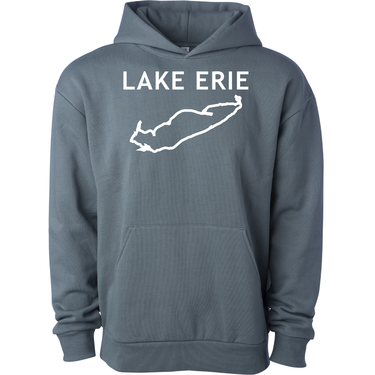 Lake Erie - Trebuchet Outline Hoodie, Blue Magic