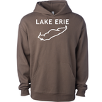 Lake Erie - Trebuchet Outline Hoodie, Clay