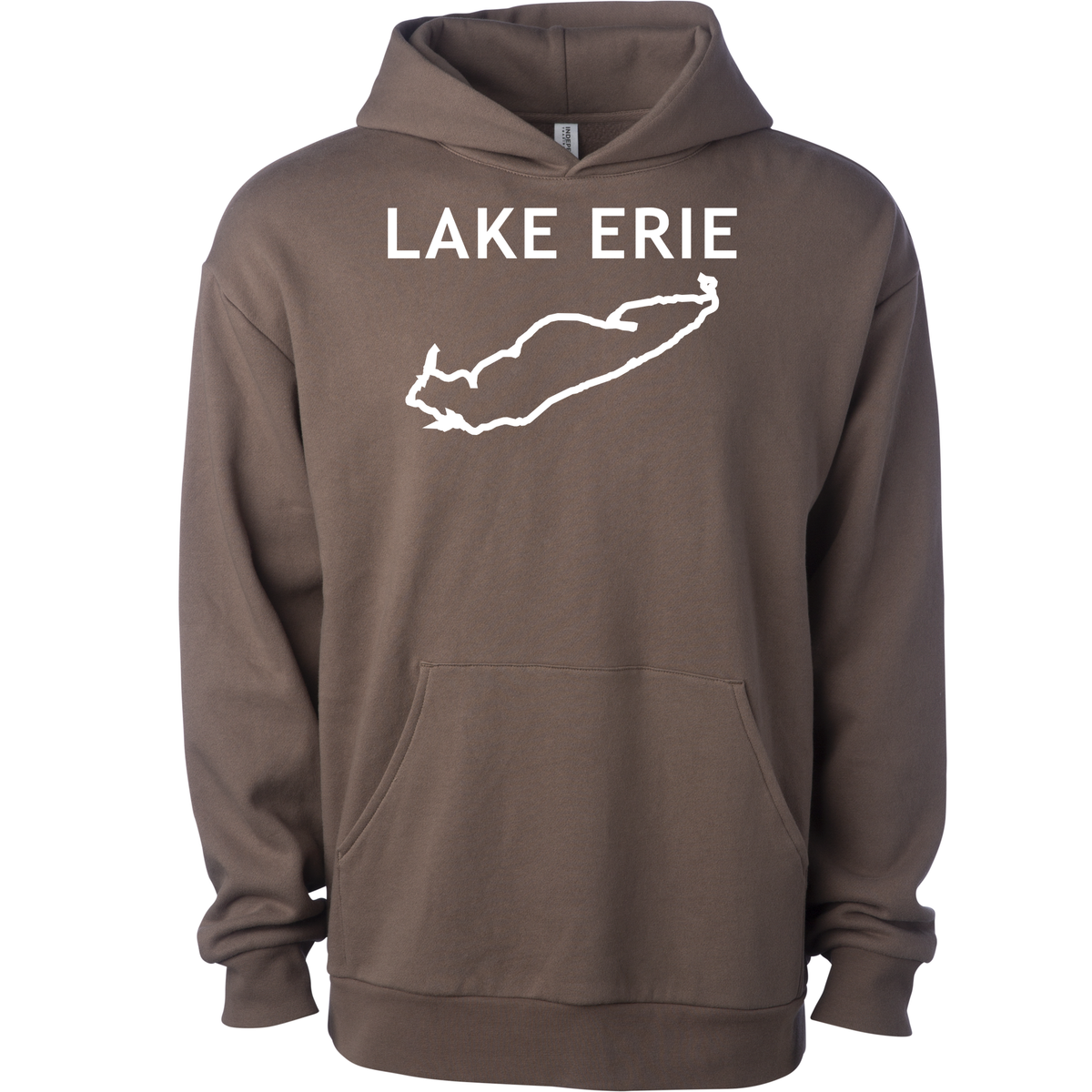Lake Erie - Trebuchet Outline Hoodie, Clay
