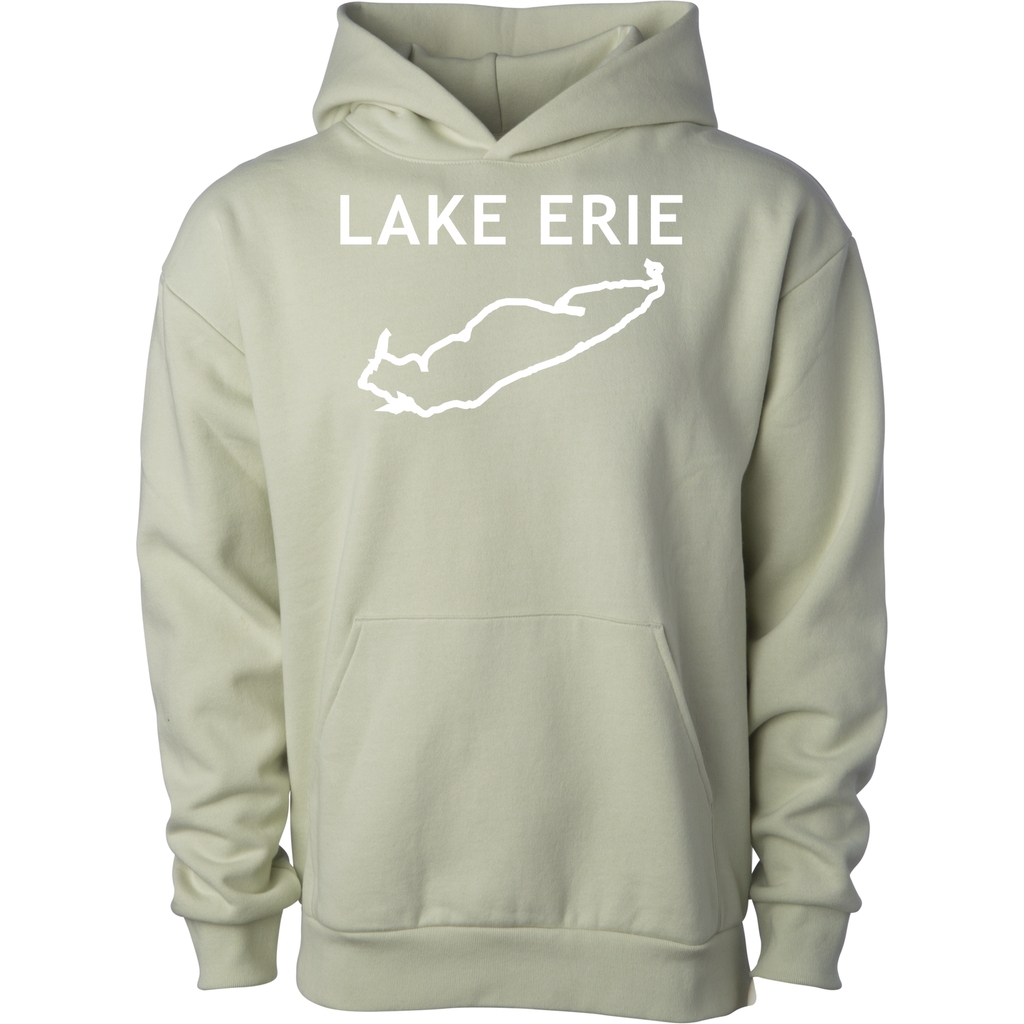 Lake Erie - Trebuchet Outline Hoodie, Honey Dew