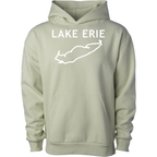 Lake Erie - Trebuchet Outline Hoodie, Honey Dew