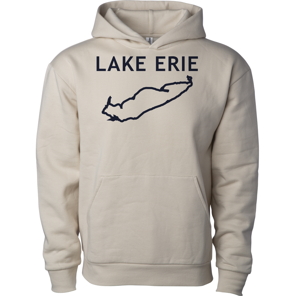 Lake Erie - Trebuchet Outline Hoodie, Ivory