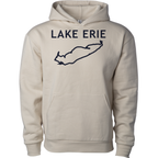 Lake Erie - Trebuchet Outline Hoodie, Ivory