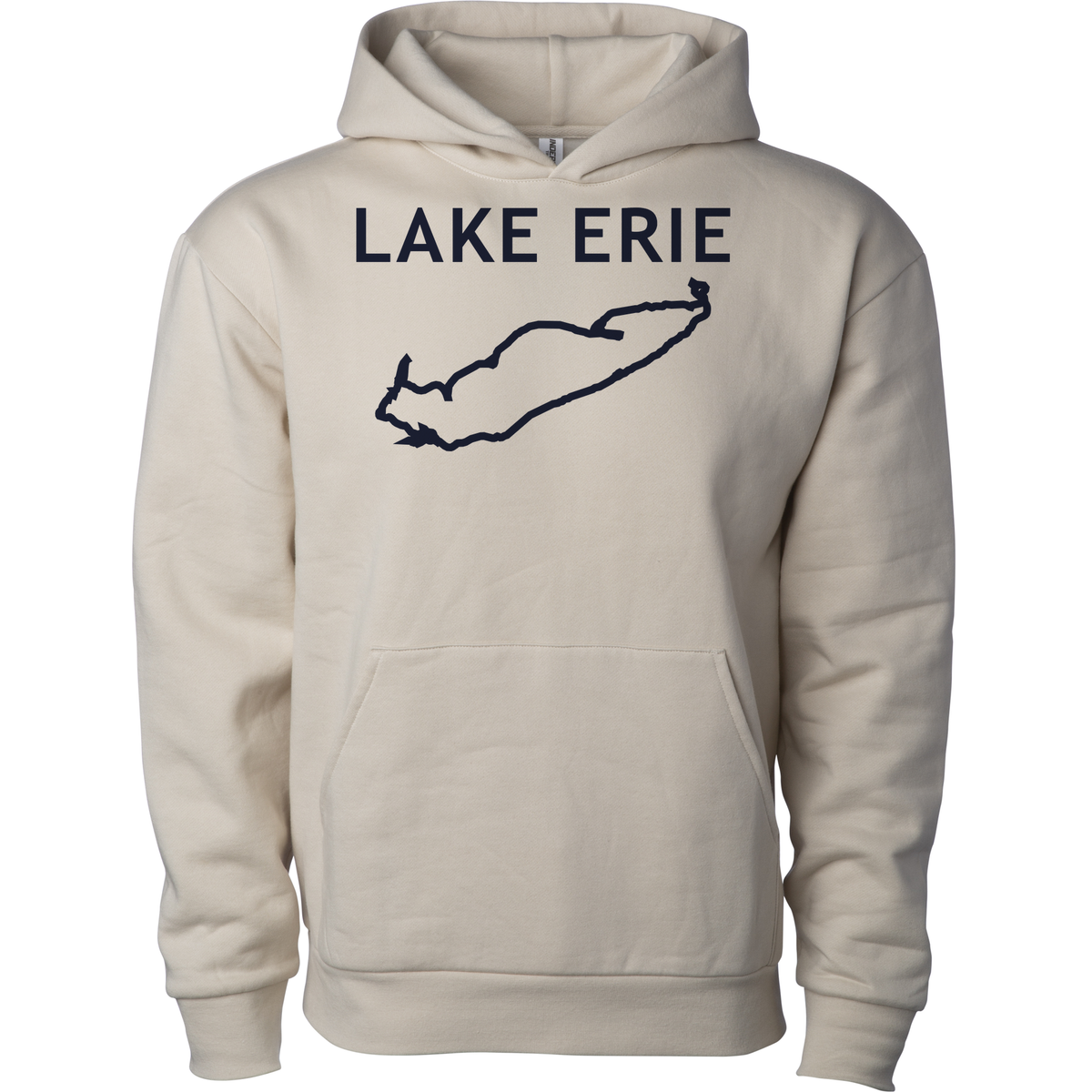 Lake Erie - Trebuchet Outline Hoodie, Ivory